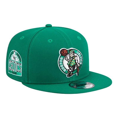 Boston Celtics Green Team Patch Gray UV New Era 9FIFTY Snapback Hat