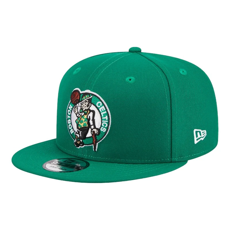 Boston Celtics Green Team Patch Gray UV New Era 9FIFTY Snapback Hat