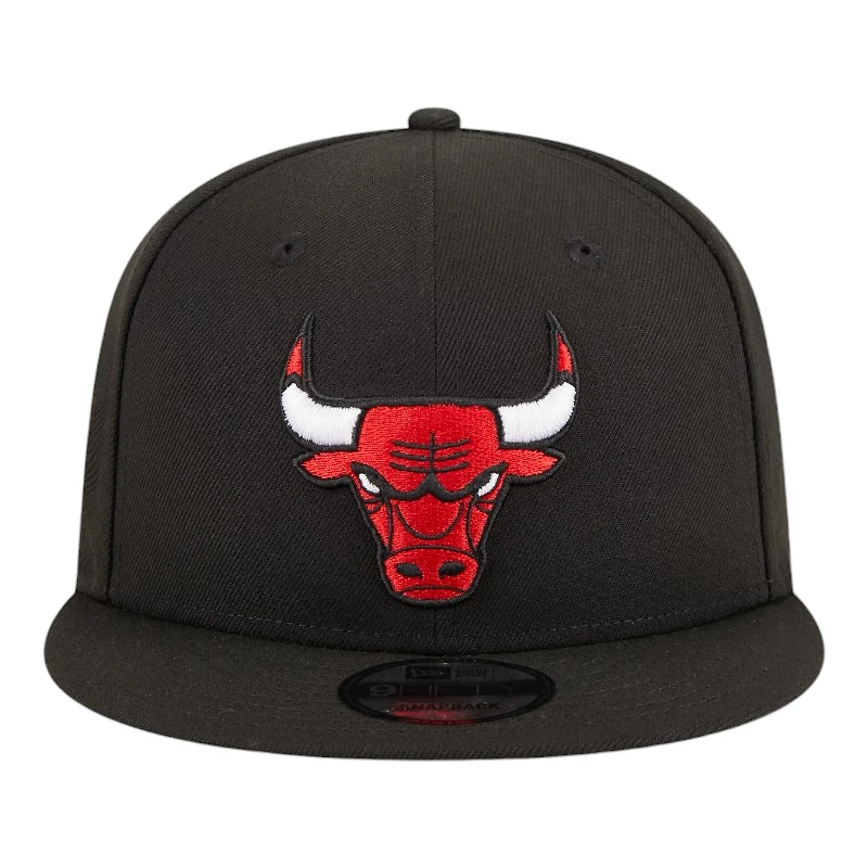 Chicago Bulls Black and Red Team Patch Gray UV New Era 9FIFTY Snapback Hat