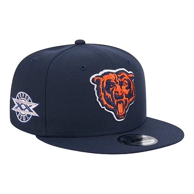 Chicago Bears Navy SB XX Patch Gray UV New Era 9FIFTY Snapback Hat