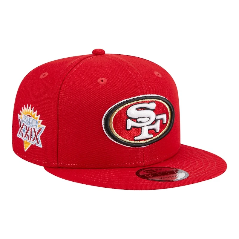 San Francisco 49ers Red SB XXIX Patch Gray UV New Era 9FIFTY Snapback Hat