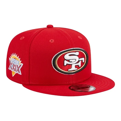 San Francisco 49ers Red SB XXIX Patch Gray UV New Era 9FIFTY Snapback Hat