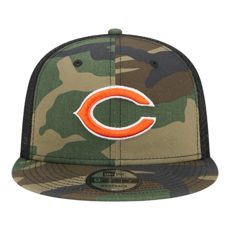 Chicago Bears Camo and Black Mesh Trucker Gray UV New Era 9FIFTY Snapback Hat