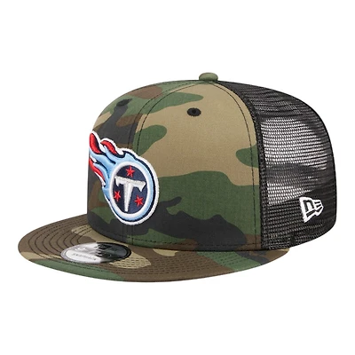 Tennessee Titans Camo and Black Mesh Trucker Gray UV New Era 9FIFTY Snapback Hat