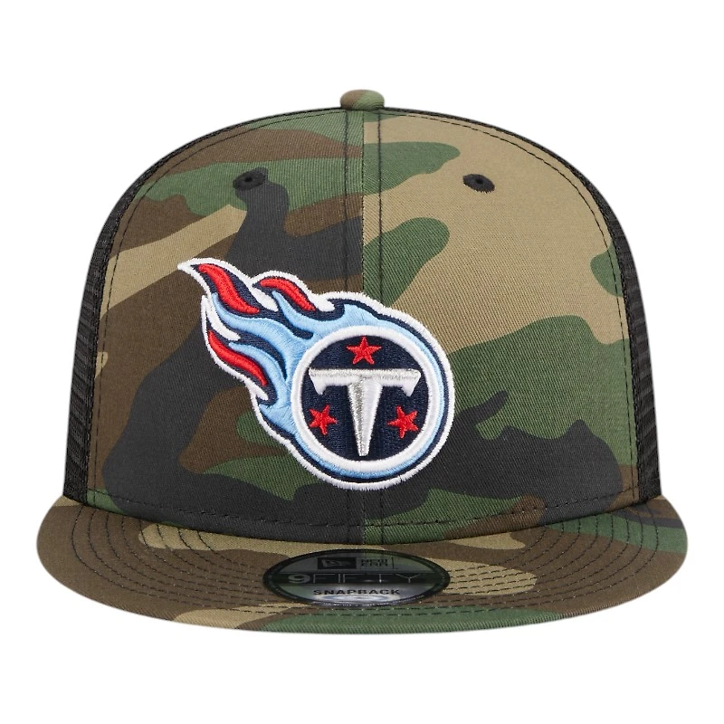 Tennessee Titans Camo and Black Mesh Trucker Gray UV New Era 9FIFTY Snapback Hat