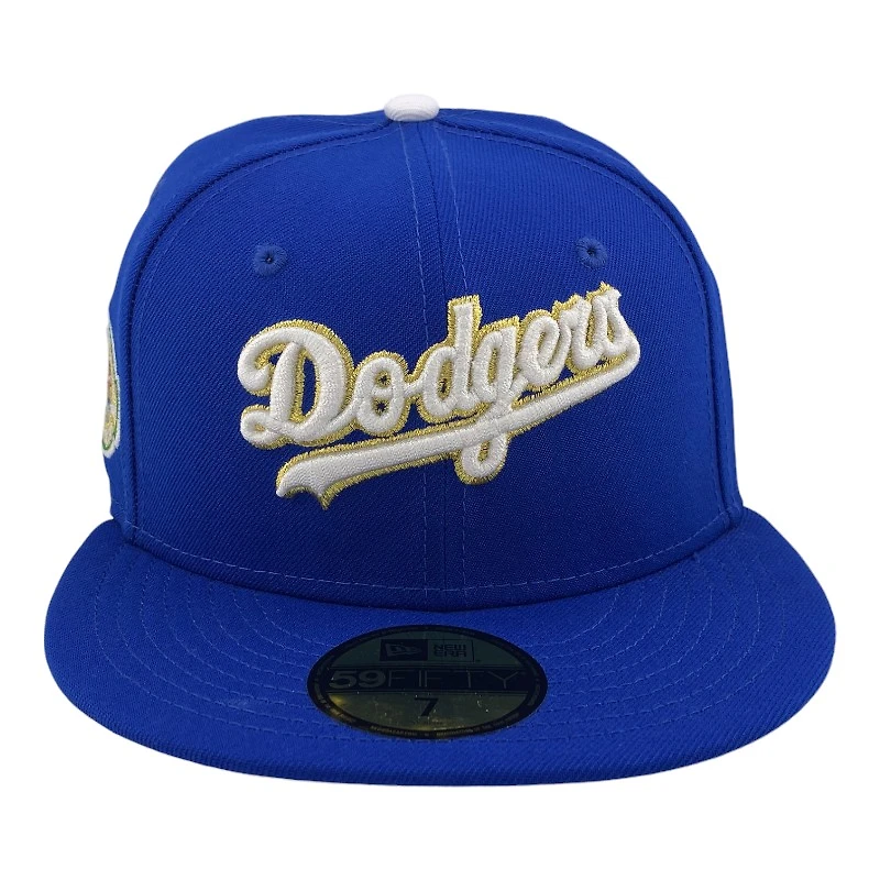 Los Angeles Dodgers Light Royal Script "Sunset" 50th Anniversary Patch Pink UV New Era 59FIFTY Fitted Hat