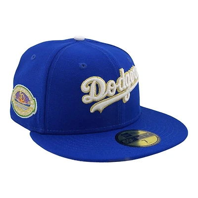 Los Angeles Dodgers Light Royal Script "Sunset" 50th Anniversary Patch Pink UV New Era 59FIFTY Fitted Hat