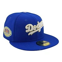 Los Angeles Dodgers Light Royal Script "Sunset" 50th Anniversary Patch Pink UV New Era 59FIFTY Fitted Hat