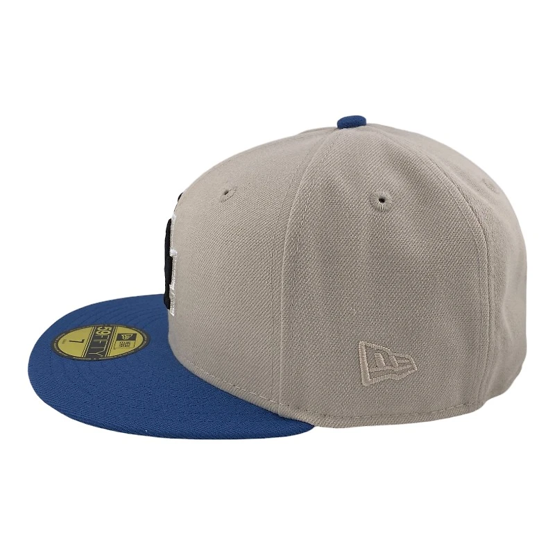 Los Angeles Dodgers Stone and Indigo Blue "City of Champions" 60th Anniversary Patch Green UV New Era 59FIFTY Fitted Hat