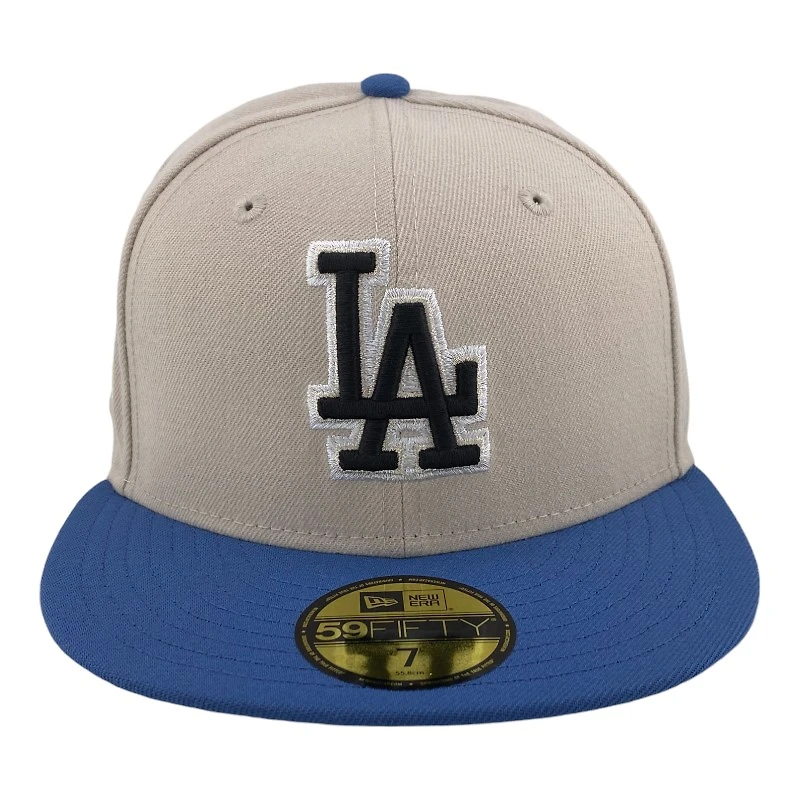 Los Angeles Dodgers Stone and Indigo Blue "City of Champions" 60th Anniversary Patch Green UV New Era 59FIFTY Fitted Hat