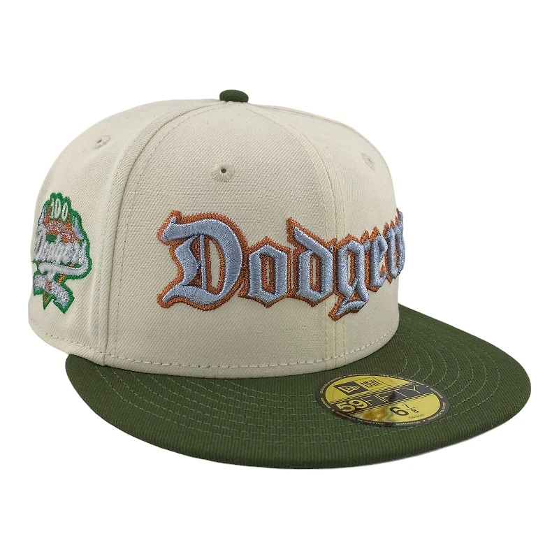 Los Angeles Dodgers Chrome and Green "Love of Money" 100th Anniversary Patch Gray UV New Era 59FIFTY Fitted Hat