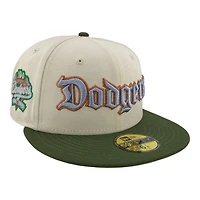 Los Angeles Dodgers Chrome and Green "Love of Money" 100th Anniversary Patch Gray UV New Era 59FIFTY Fitted Hat