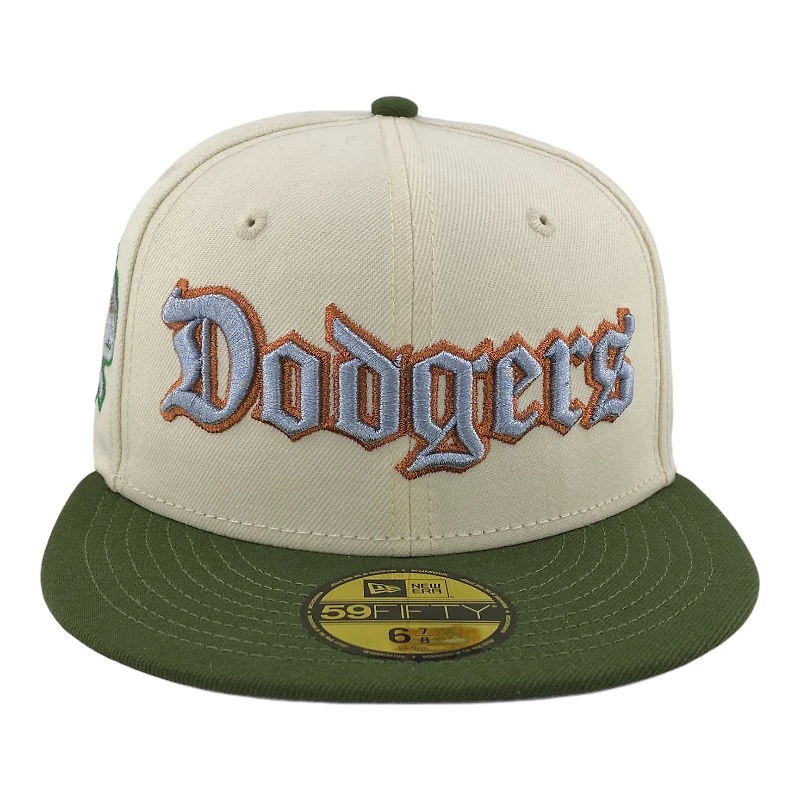 Los Angeles Dodgers Chrome and Green "Love of Money" 100th Anniversary Patch Gray UV New Era 59FIFTY Fitted Hat