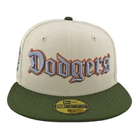 Los Angeles Dodgers Chrome and Green "Love of Money" 100th Anniversary Patch Gray UV New Era 59FIFTY Fitted Hat