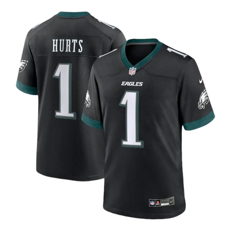 Philadelphia Eagles Jalen Hurts Black Alternate Nike Game Jersey