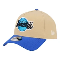 Los Angeles Lakers Two Tone Rollerskate Patch Blue UV New Era A-Frame 9FORTY Snapback Hat