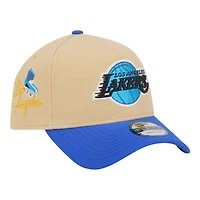Los Angeles Lakers Two Tone Rollerskate Patch Blue UV New Era A-Frame 9FORTY Snapback Hat