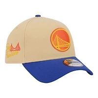 Golden State Warriors Two Tone Golden Gate Patch Blue UV New Era A-Frame 9FORTY Snapback Hat