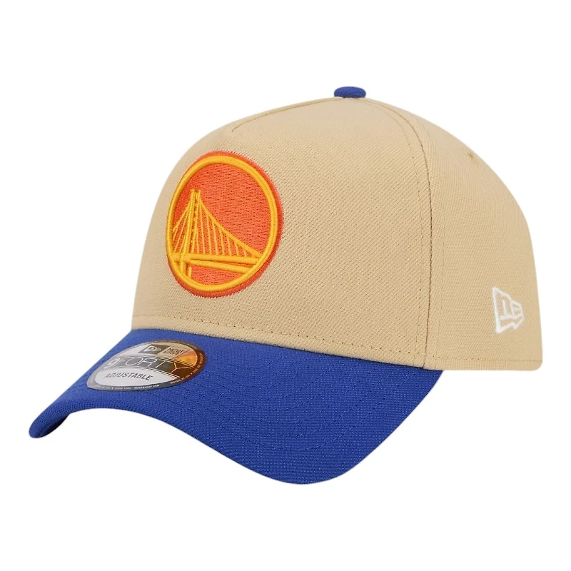 Golden State Warriors Two Tone Golden Gate Patch Blue UV New Era A-Frame 9FORTY Snapback Hat
