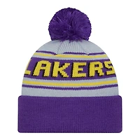Los Angeles Lakers Purple and Gray Cheer New Era Knit Beanie