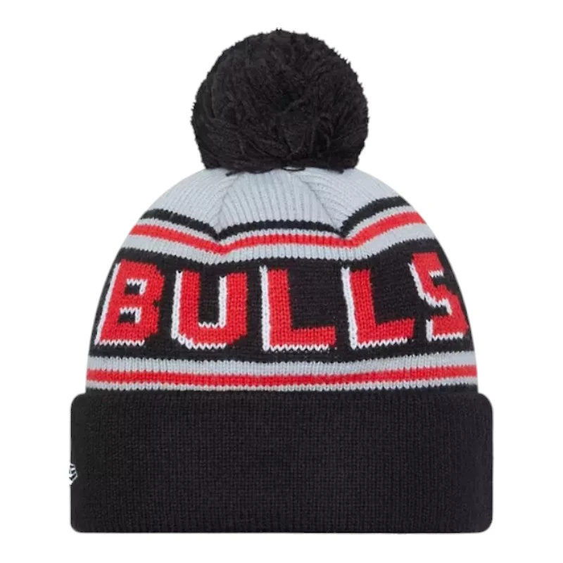 Chicago Bulls Black and Gray Cheer New Era Knit Beanie