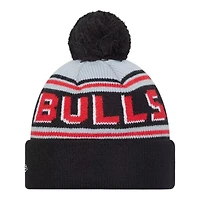 Chicago Bulls Black and Gray Cheer New Era Knit Beanie