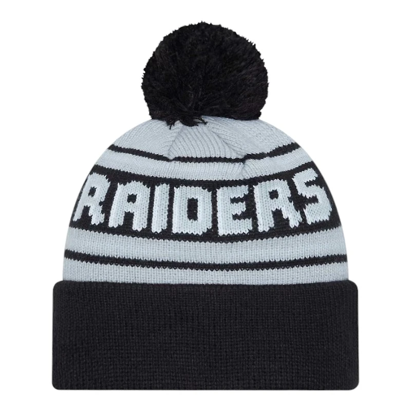 Las Vegas Raiders Black and Gray Cheer New Era Knit Beanie