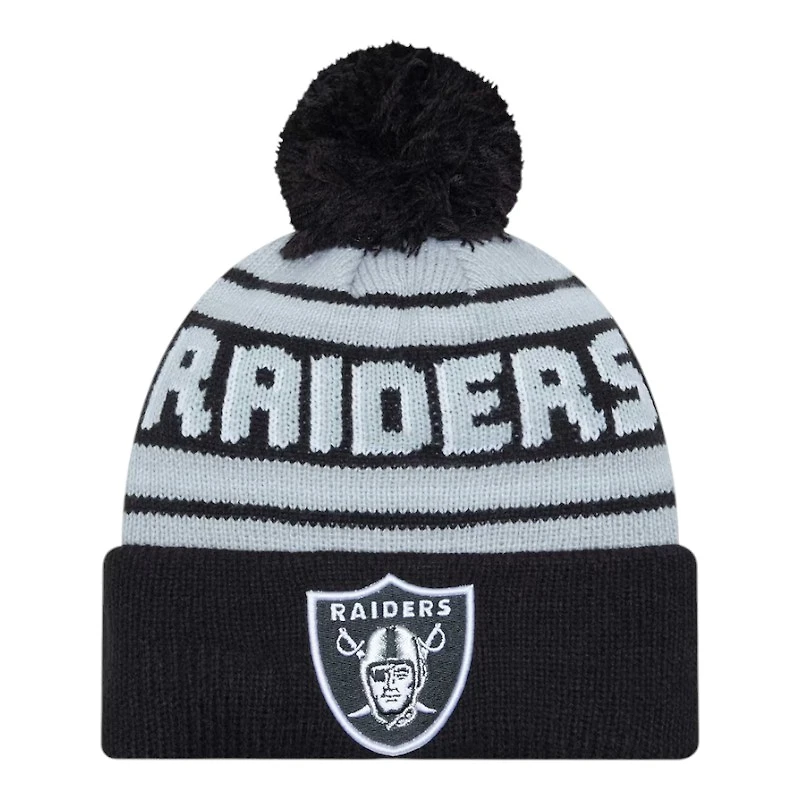 Las Vegas Raiders Black and Gray Cheer New Era Knit Beanie