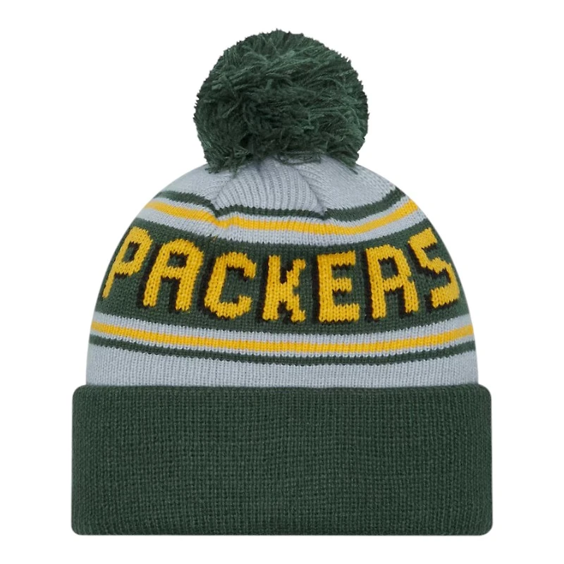 Green Bay Packers Green and Gray Cheer New Era Knit Beanie