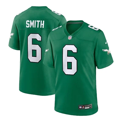 Philadelphia Eagles DeVonta Smith Kelly Green Throwback Nike Game Jersey