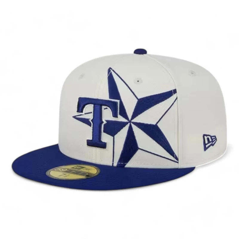 Texas Rangers Chrome and Royal Blue 2024 ASG Batterman Green UV New Era 59FIFTY Fitted Hat