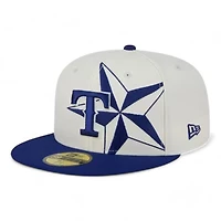 Texas Rangers Chrome and Royal Blue 2024 ASG Batterman Green UV New Era 59FIFTY Fitted Hat