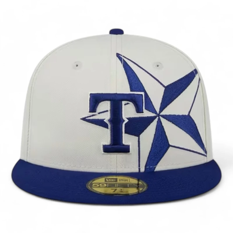 Texas Rangers Chrome and Royal Blue 2024 ASG Batterman Green UV New Era 59FIFTY Fitted Hat