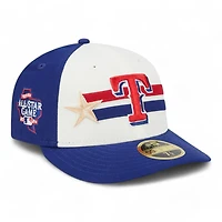 Texas Rangers Chrome and Royal Blue 2024 MLB ASG Workout Low Profile New Era 59FIFTY Fitted Hat
