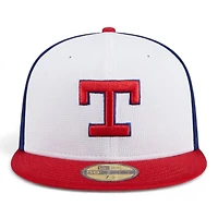 Texas Rangers Red White and Blue 2024 Batting Practice New Era 59FIFTY Fitted Hat