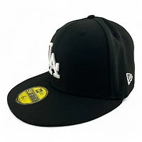 Los Angeles Dodgers Black and White "Breaking Barriers Pack" Jackie Robinson Patch Gray UV New Era 59FIFTY Fitted Hat