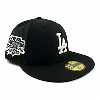 Los Angeles Dodgers Black and White "Breaking Barriers Pack" Jackie Robinson Patch Gray UV New Era 59FIFTY Fitted Hat