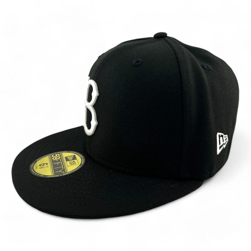 Brooklyn Dodgers Black and White "Breaking Barriers Pack" Jackie Robinson Patch Gray UV New Era 59FIFTY Fitted Hat