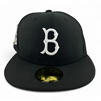 Brooklyn Dodgers Black and White "Breaking Barriers Pack" Jackie Robinson Patch Gray UV New Era 59FIFTY Fitted Hat