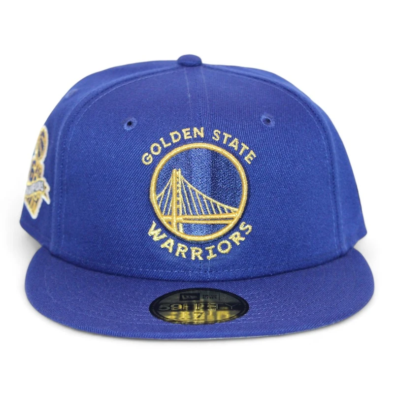Golden State Warriors Blue "DPM NBA Pack" 6X Champs Patch Gray UV New Era 59Fifty Fitted Hat
