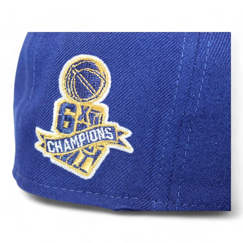 Golden State Warriors Blue "DPM NBA Pack" 6X Champs Patch Gray UV New Era 59Fifty Fitted Hat