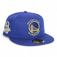 Golden State Warriors Blue "DPM NBA Pack" 6X Champs Patch Gray UV New Era 59Fifty Fitted Hat