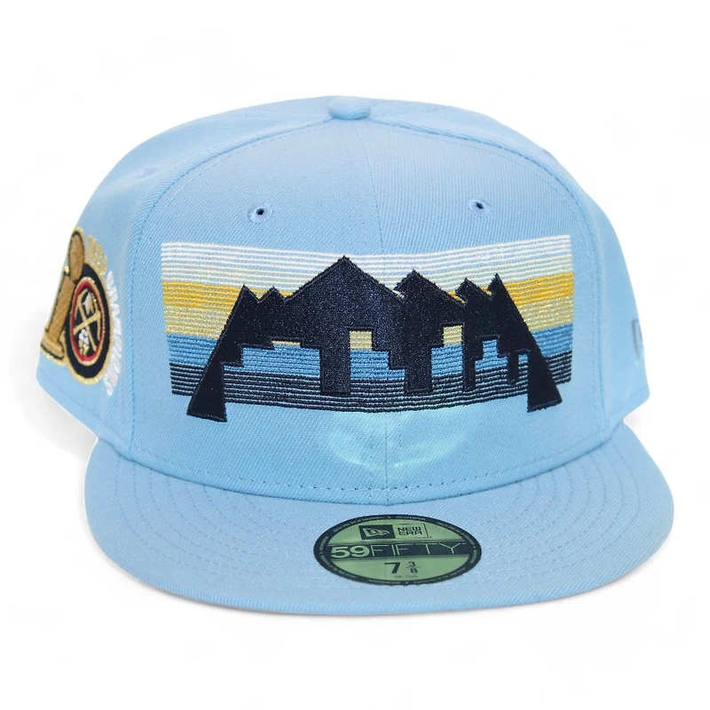 Denver Nuggets Sky Blue "DPM NBA Pack" 2023 Champions Patch Gray UV New Era 59Fifty Fitted Hat