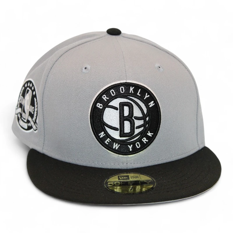 Brooklyn Nets Gray and Black "DPM NBA Pack" Established 1967 Patch UV New Era 59Fifty Fitted Hat