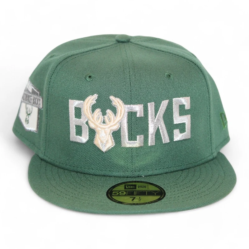 Milwaukee Bucks Green "DPM NBA Pack" Established 1968 Patch Gray UV New Era 59Fifty Fitted Hat