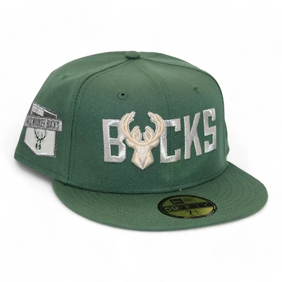 Milwaukee Bucks Green "DPM NBA Pack" Established 1968 Patch Gray UV New Era 59Fifty Fitted Hat