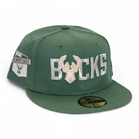 Milwaukee Bucks Green "DPM NBA Pack" Established 1968 Patch Gray UV New Era 59Fifty Fitted Hat