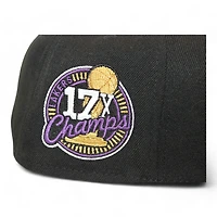 Los Angeles Lakers Black "DPM NBA Pack" 17X Champs Patch Gray UV New Era 59Fifty Fitted Hat