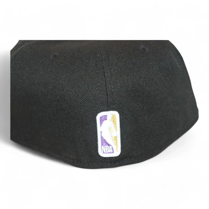 Los Angeles Lakers Black "DPM NBA Pack" 17X Champs Patch Gray UV New Era 59Fifty Fitted Hat