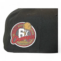 Chicago Bulls Black "DPM NBA Pack" 6X Champs Patch Gray UV New Era 59Fifty Fitted Hat